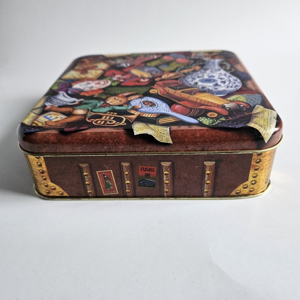 Vintage Silver Crane Collectible Tin 1994 Clown Theme - Picture 6 of 6